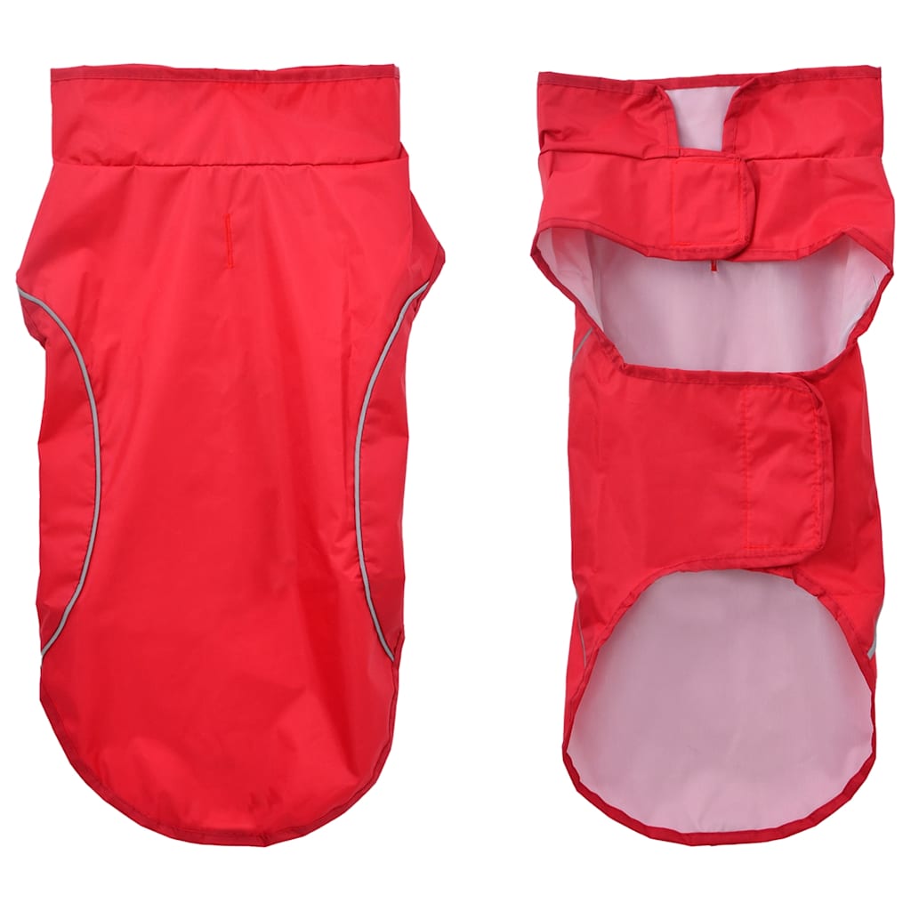 vidaXL Hunde Regenmantel mit Reflexstreifen Polyester Rot S