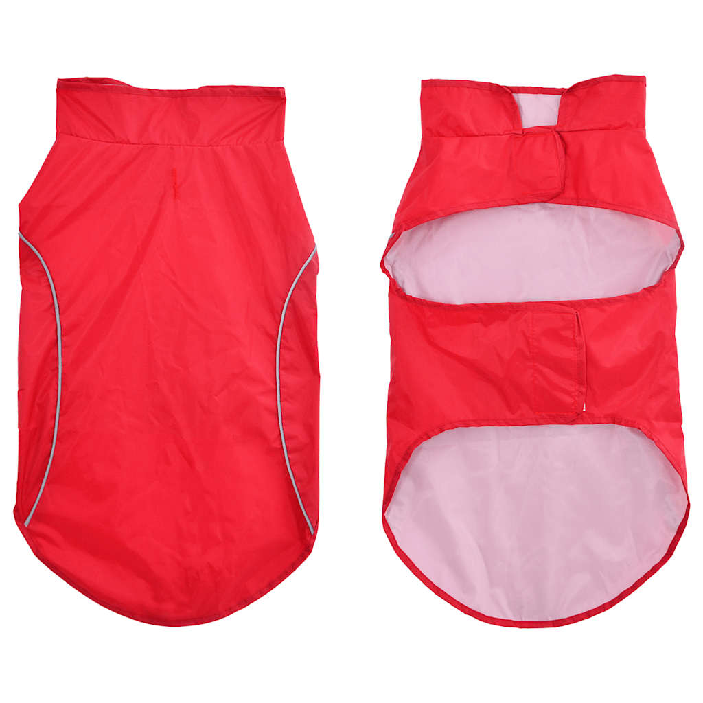vidaXL Hunde Regenmantel mit Reflexstreifen Polyester Rot L