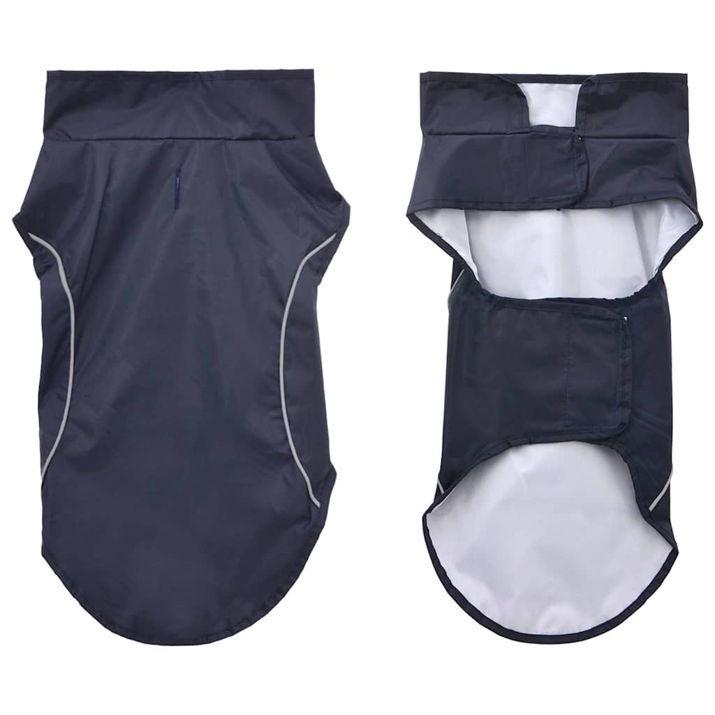 vidaXL Hunde Regenmantel mit Reflexstreifen Polyester Marineblau M