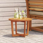 vidaXL Garten-Beistelltisch Rund Ø40x40 cm Massivholz Akazie