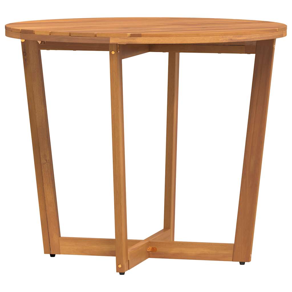 vidaXL Garten-Esstisch Rund Ø90x75 cm Massivholz Akazie
