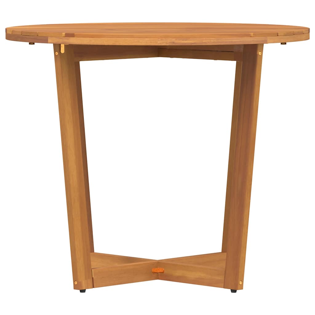 vidaXL Garten-Esstisch Rund Ø90x75 cm Massivholz Akazie