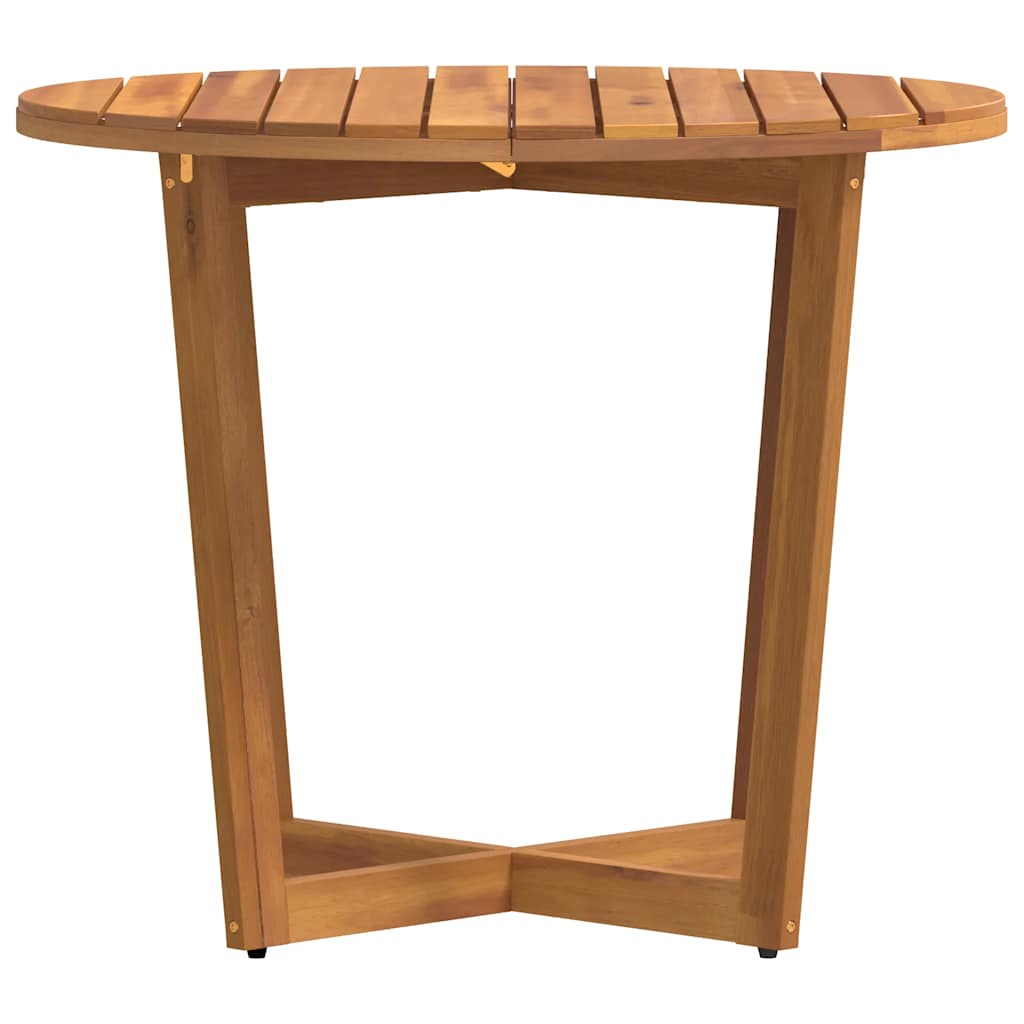 vidaXL Garten-Esstisch Rund Ø90x75 cm Massivholz Akazie