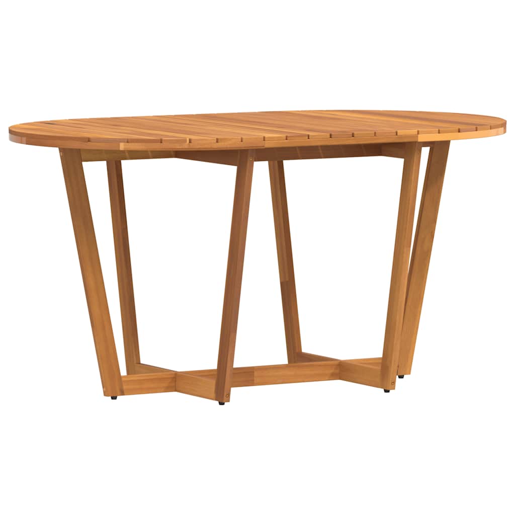 vidaXL Garten-Esstisch Oval 150x90x75 cm Massivholz Akazie
