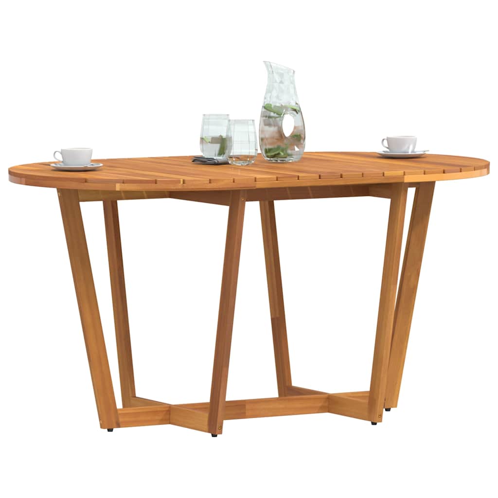 vidaXL Garten-Esstisch Oval 150x90x75 cm Massivholz Akazie