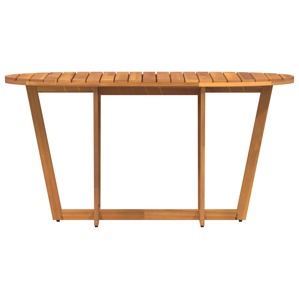 vidaXL Garten-Esstisch Oval 150x90x75 cm Massivholz Akazie