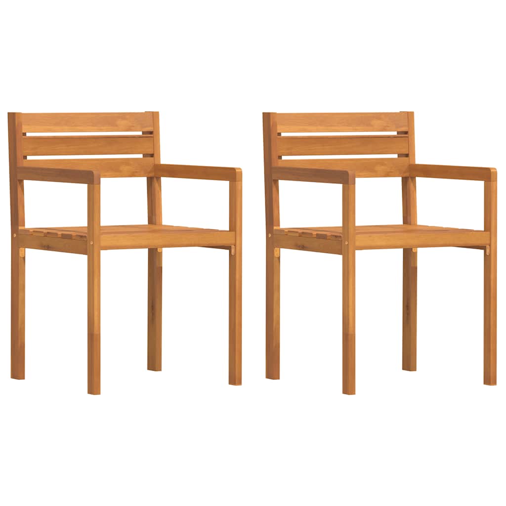vidaXL Gartenstühle 2 Stk. 50x53x80 cm Massivholz Akazie