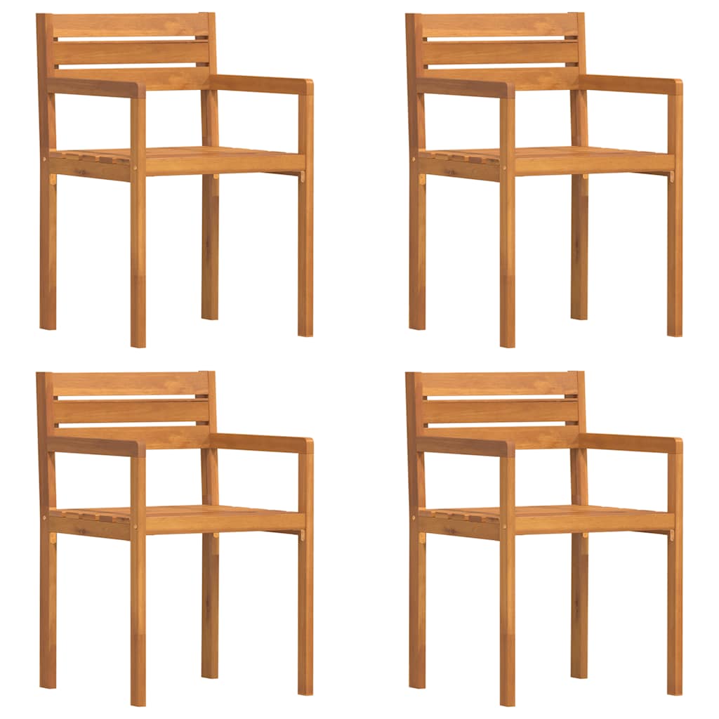 vidaXL Gartenstühle 4 Stk. 50x53x80 cm Massivholz Akazie