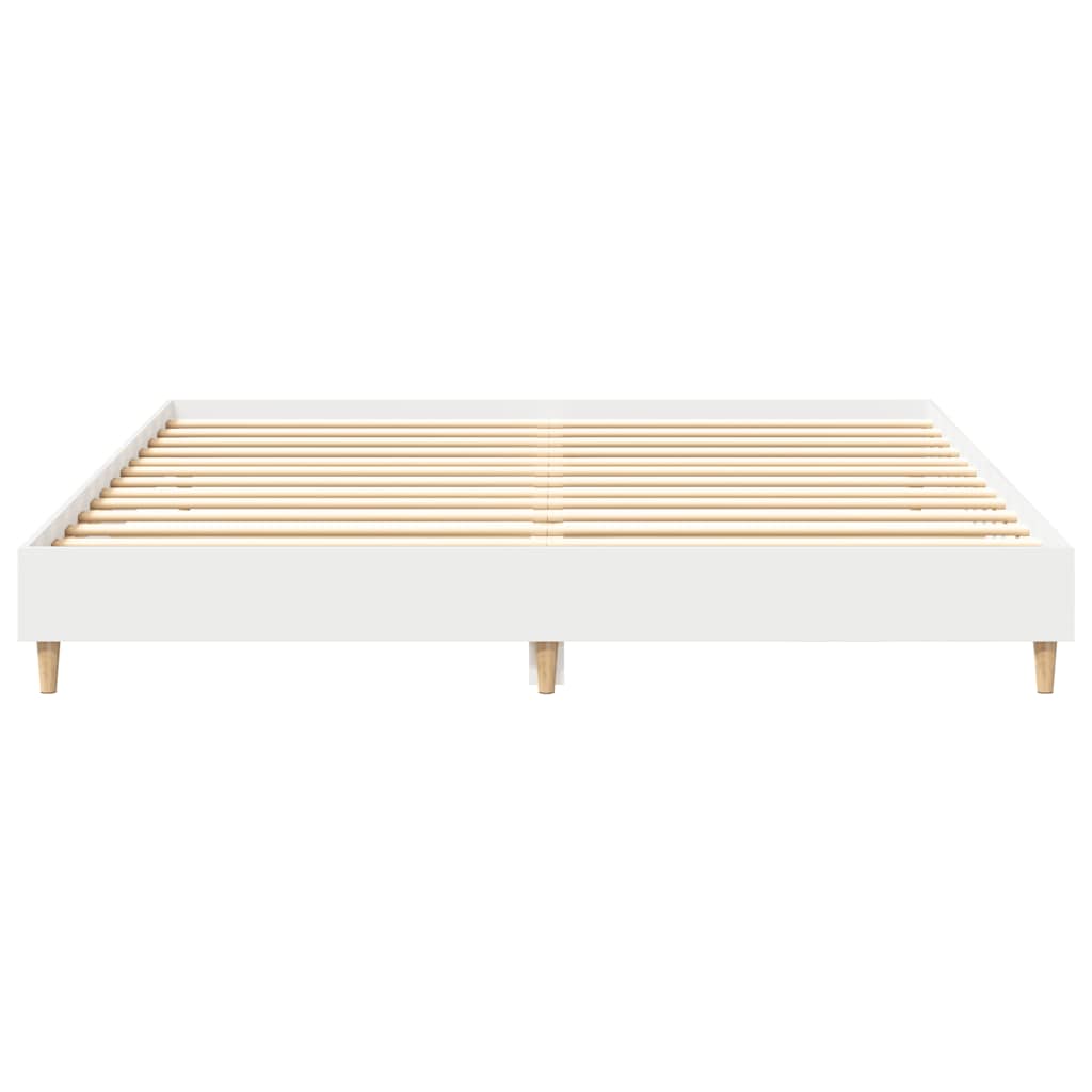 vidaXL Bettgestell ohne Matratze Weiß 200x200 cm Holzwerkstoff