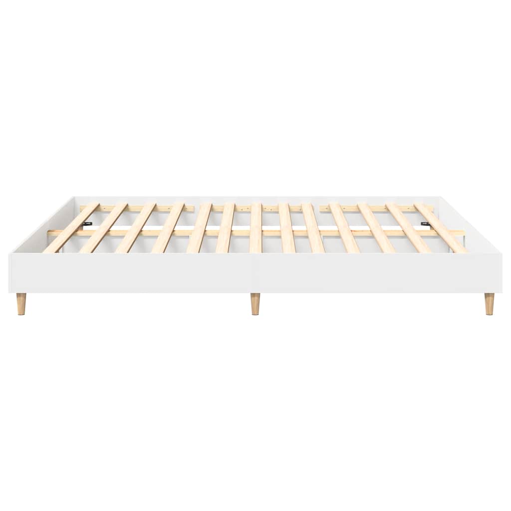 vidaXL Bettgestell ohne Matratze Weiß 200x200 cm Holzwerkstoff