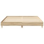 vidaXL Bettgestell ohne Matratze Sonoma-Eiche 200x200 cm Holzwerkstoff