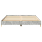 vidaXL Bettgestell ohne Matratze Betongrau 200x200 cm Holzwerkstoff