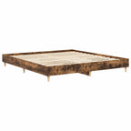 vidaXL Bettgestell ohne Matratze Räuchereiche 200x200 cm Holzwerkstoff