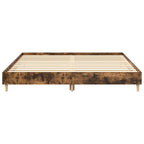 vidaXL Bettgestell ohne Matratze Räuchereiche 200x200 cm Holzwerkstoff