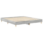 vidaXL Bettgestell ohne Matratze Grau Sonoma 200x200 cm Holzwerkstoff