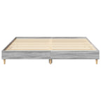 vidaXL Bettgestell ohne Matratze Grau Sonoma 200x200 cm Holzwerkstoff
