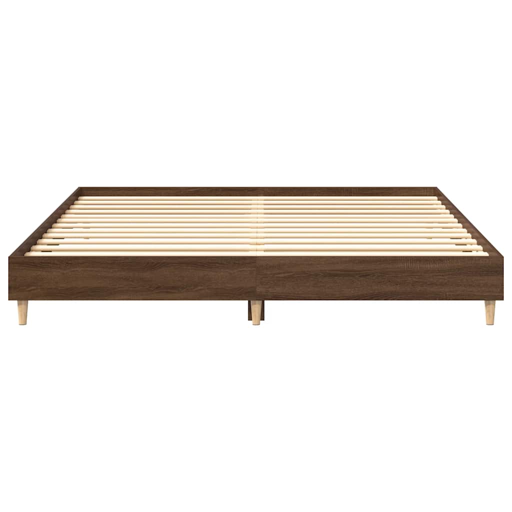 vidaXL Bettgestell ohne Matratze Braun Eichen-Optik 200x200 cm