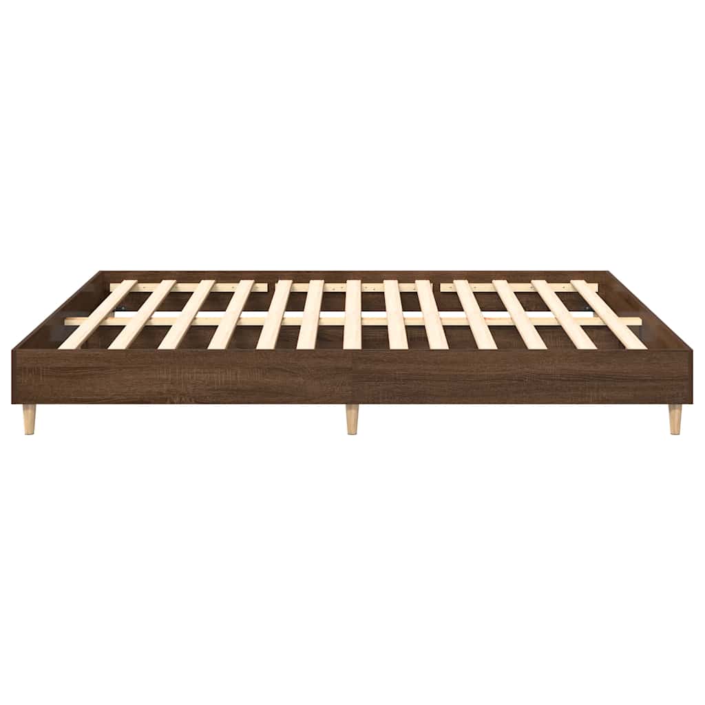 vidaXL Bettgestell ohne Matratze Braun Eichen-Optik 200x200 cm