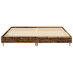 vidaXL Bettgestell ohne Matratze Altholz-Optik 200x200cm Holzwerkstoff