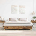 vidaXL Bettgestell ohne Matratze Altholz-Optik 200x200cm Holzwerkstoff