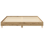 vidaXL Bettgestell ohne Matratze Artisan-Eiche 200x200cm Holzwerkstoff