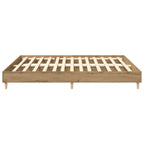 vidaXL Bettgestell ohne Matratze Artisan-Eiche 200x200cm Holzwerkstoff