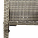 vidaXL 5-tlg. Gartenbar-Set ohne Kissen Grau Poly Rattan Akazie