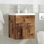 vidaXL Waschbeckenunterschrank mit Einbaubecken und Wasserhahn