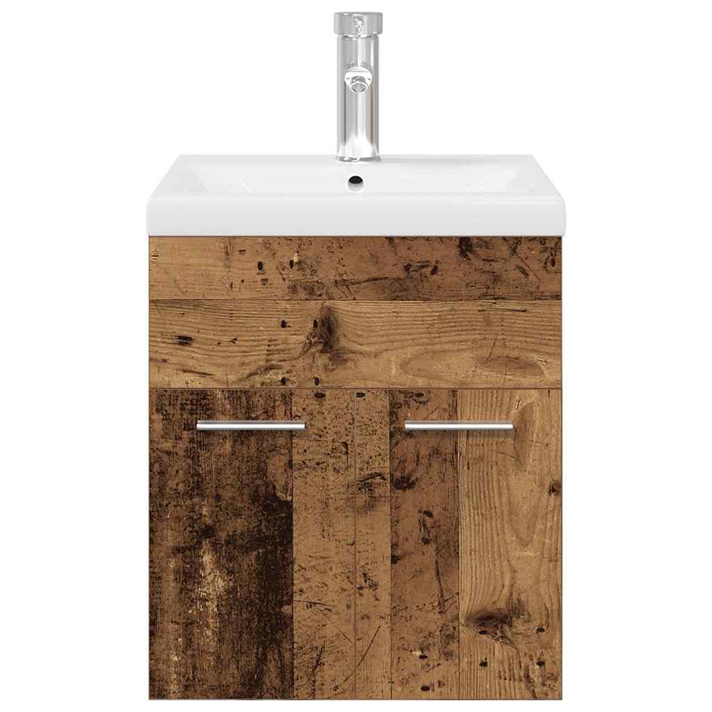 vidaXL Waschbeckenunterschrank mit Einbaubecken und Wasserhahn