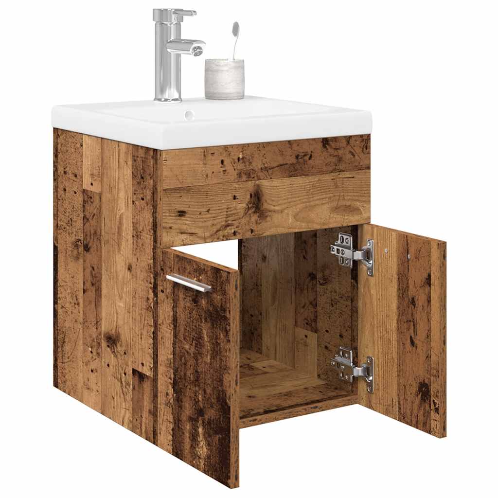 vidaXL Waschbeckenunterschrank mit Einbaubecken und Wasserhahn