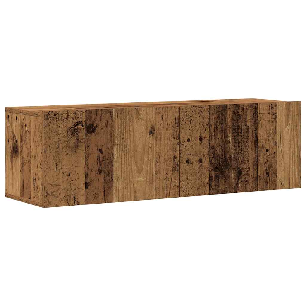 vidaXL 4-teiliges TV-Wandschrank-Set Altholz 100x30x30 cm