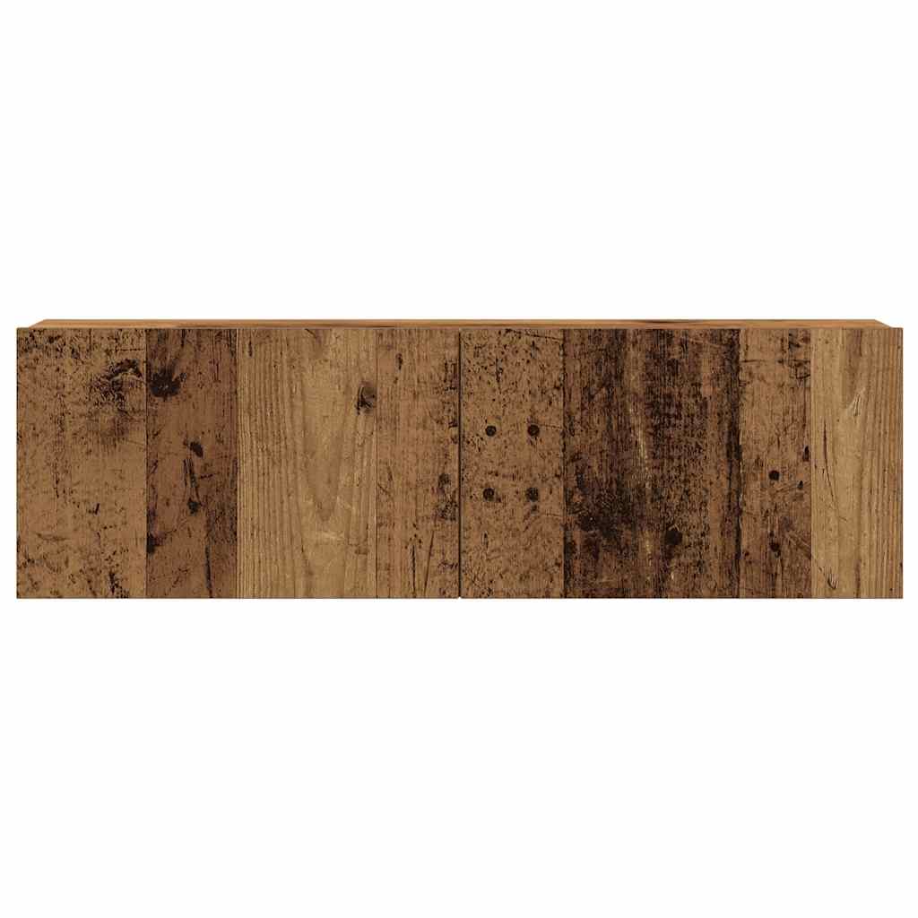 vidaXL 4-teiliges TV-Wandschrank-Set Altholz 100x30x30 cm
