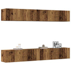 vidaXL 4-teiliges TV-Wandschrank-Set Altholz 100x30x30 cm