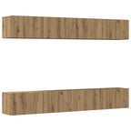 vidaXL 4-teiliges TV-Wandschrank-Set Artisan Oak 100x30x30 cm