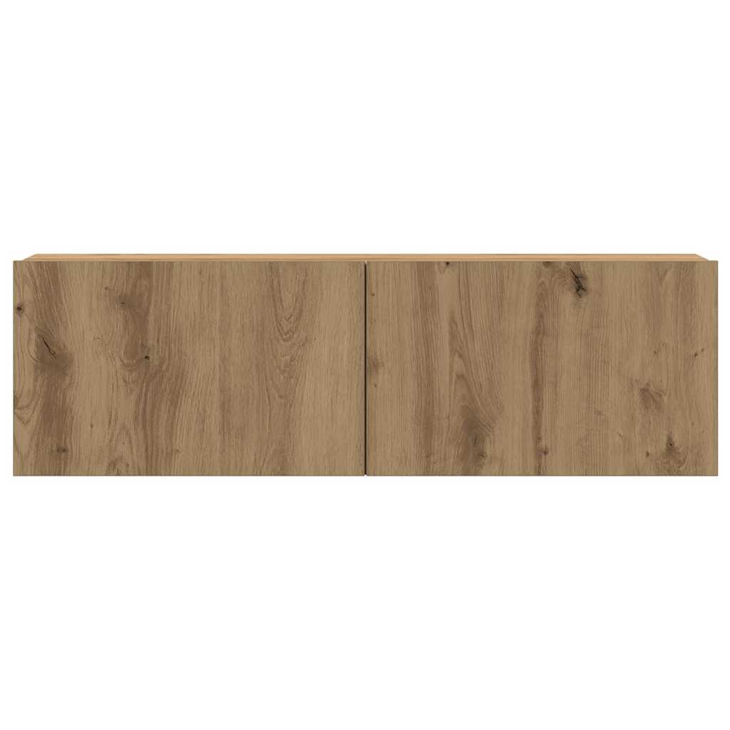 vidaXL 4-teiliges TV-Wandschrank-Set Artisan Oak 100x30x30 cm