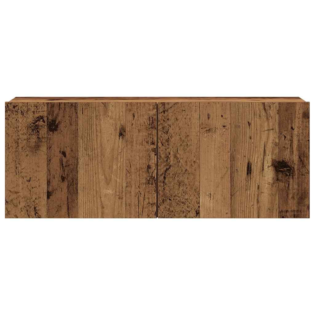 vidaXL 8-tlg. TV-Schrank-Set Wandmontage Altholz-Optik Holzwerkstoff