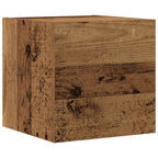 vidaXL 8-tlg. TV-Schrank-Set Wandmontage Altholz-Optik Holzwerkstoff