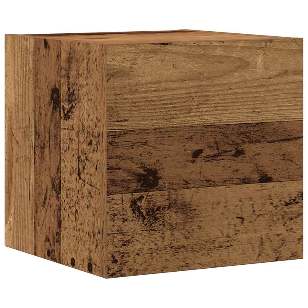 vidaXL 8-tlg. TV-Schrank-Set Wandmontage Altholz-Optik Holzwerkstoff