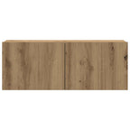 vidaXL 8-tlg. TV-Schrank-Set Wandmontage Artisan-Eiche Holzwerkstoff