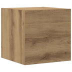 vidaXL 8-tlg. TV-Schrank-Set Wandmontage Artisan-Eiche Holzwerkstoff