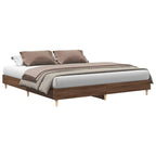 vidaXL Bettgestell ohne Matratze Braun Eiche 160x200 cm Holzwerkstoff