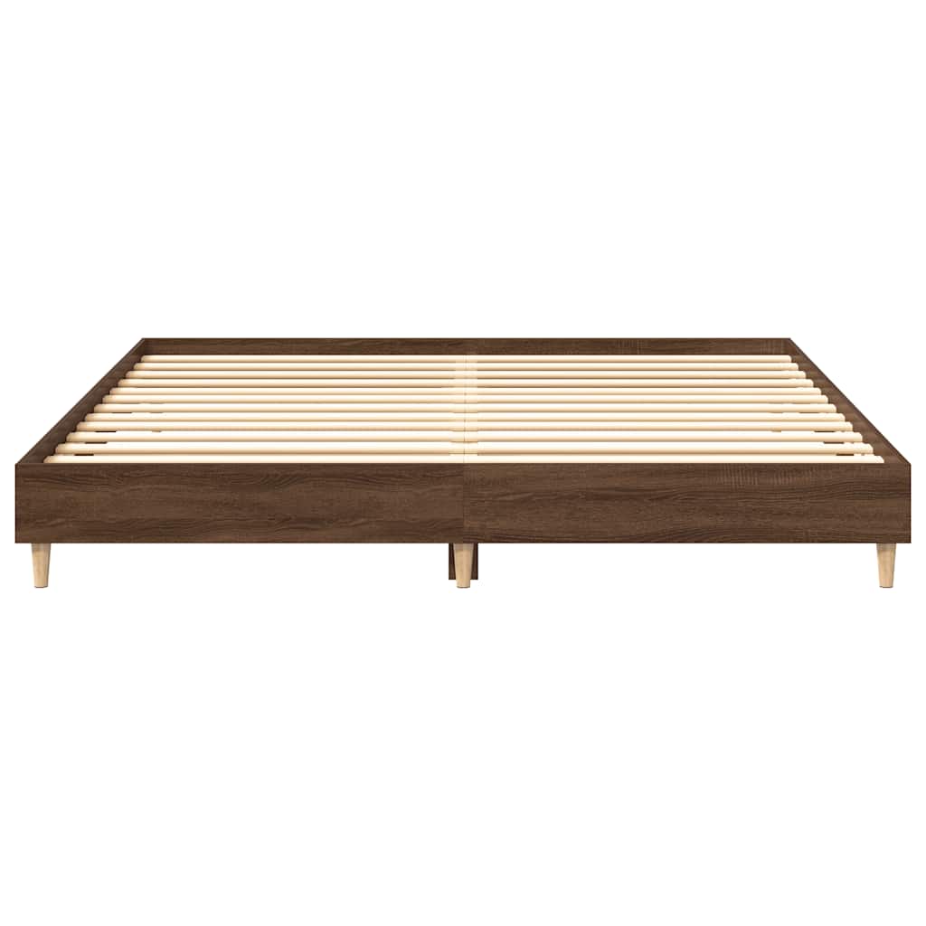 vidaXL Bettgestell ohne Matratze Braun Eiche 160x200 cm Holzwerkstoff