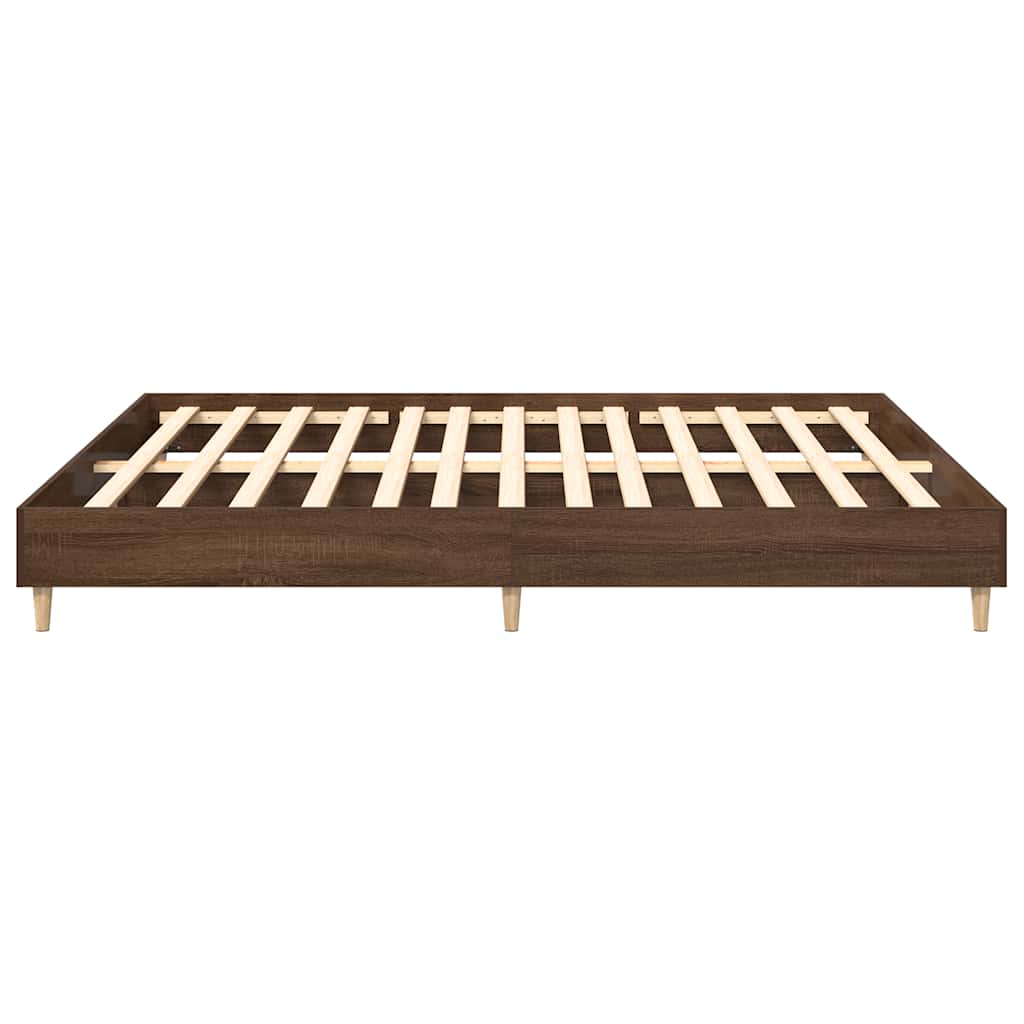 vidaXL Bettgestell ohne Matratze Braun Eiche 160x200 cm Holzwerkstoff