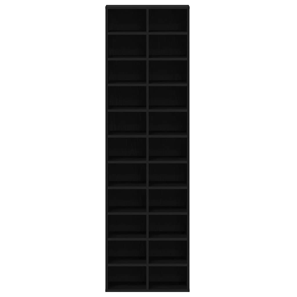 vidaXL Schuhschrank Schwarz Eichen-Optik 54x34x183 cm Holzwerkstoff