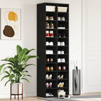 vidaXL Schuhschrank Schwarz Eichen-Optik 54x34x183 cm Holzwerkstoff