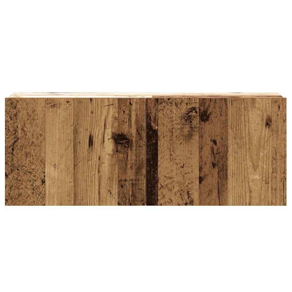 vidaXL 6-tlg. TV-Schrank-Set Wandmontage Altholz-Optik Holzwerkstoff
