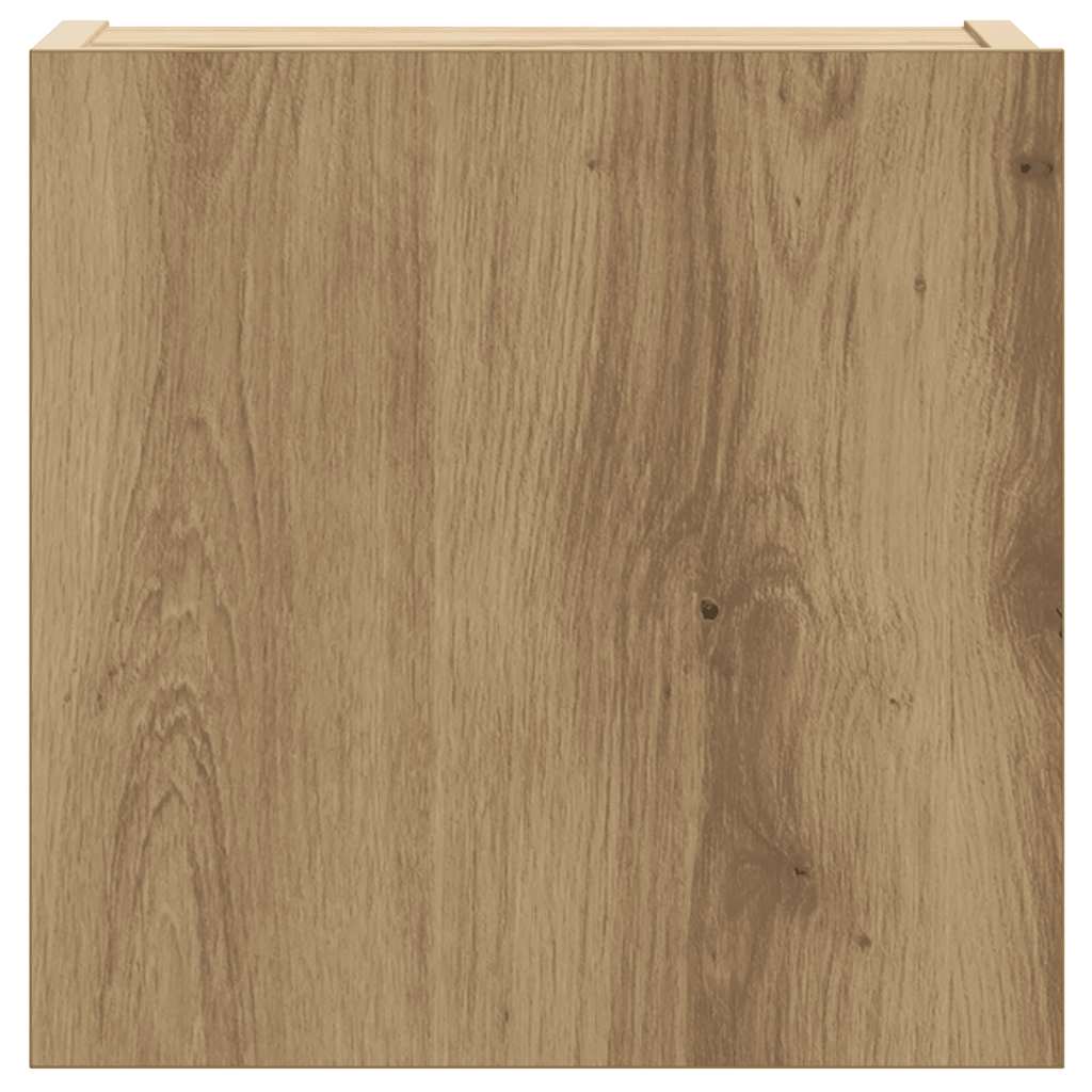 vidaXL 6-tlg. TV-Schrank-Set Wandmontage Artisan-Eiche Holzwerkstoff