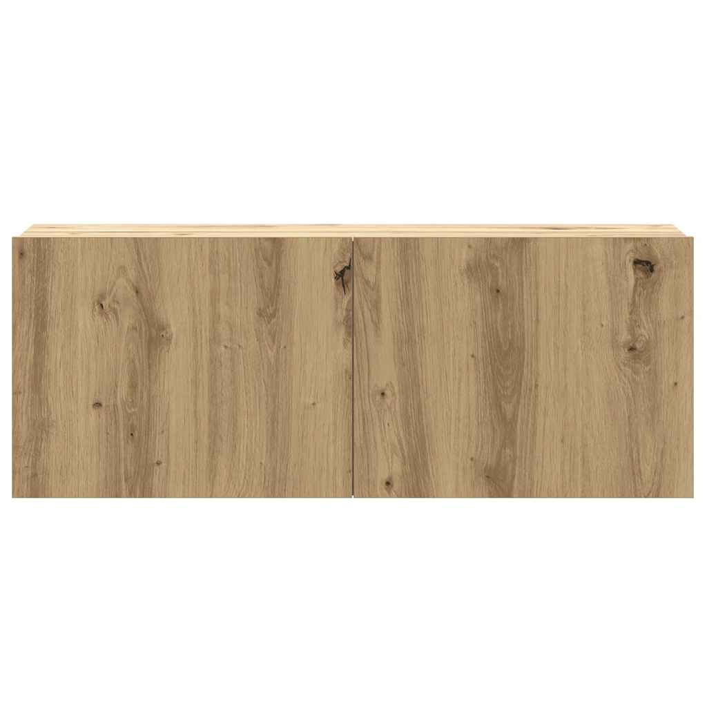 vidaXL 5-tlg. TV-Schrank-Set Wandmontage Artisan-Eiche Holzwerkstoff