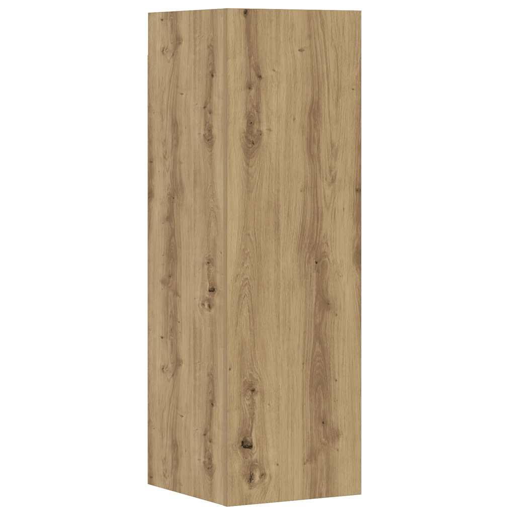 vidaXL 5-tlg. TV-Schrank-Set Wandmontage Artisan-Eiche Holzwerkstoff