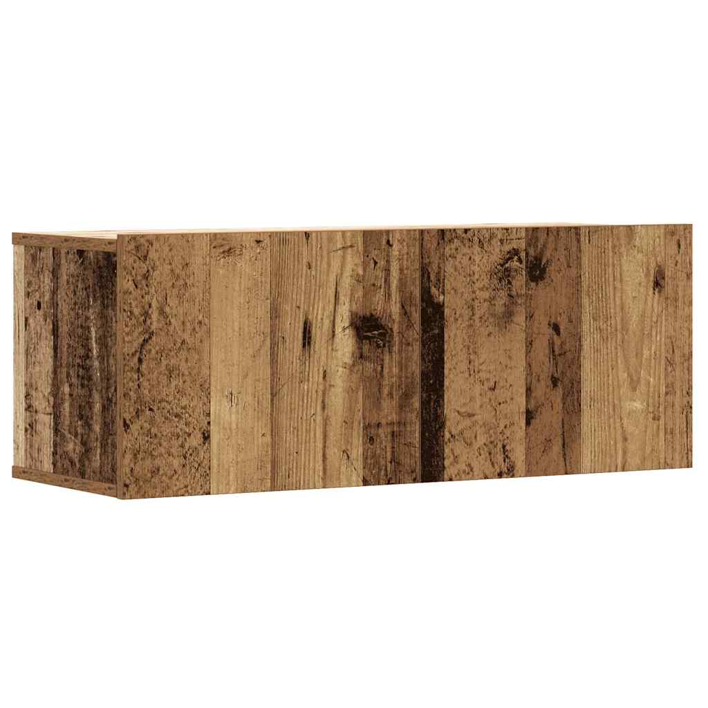 vidaXL 3-tlg. TV-Schrank-Set Wandmontage Altholz-Optik Holzwerkstoff